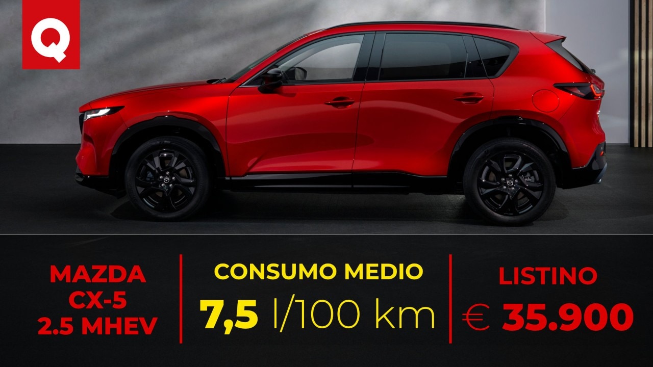Mazda CX-5, quanto consuma la 2.5 e-Skyactiv G da 141 CV