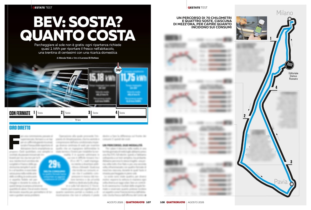 Elettriche e caldo, quattro soste al sole fanno salire i consumi del 29%: la prova - VIDEO