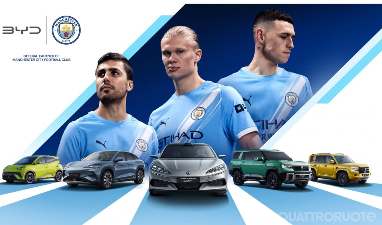 BYD cala il triplete: dopo UEFA e Inter, la Casa cinese sponsorizza il Manchester City