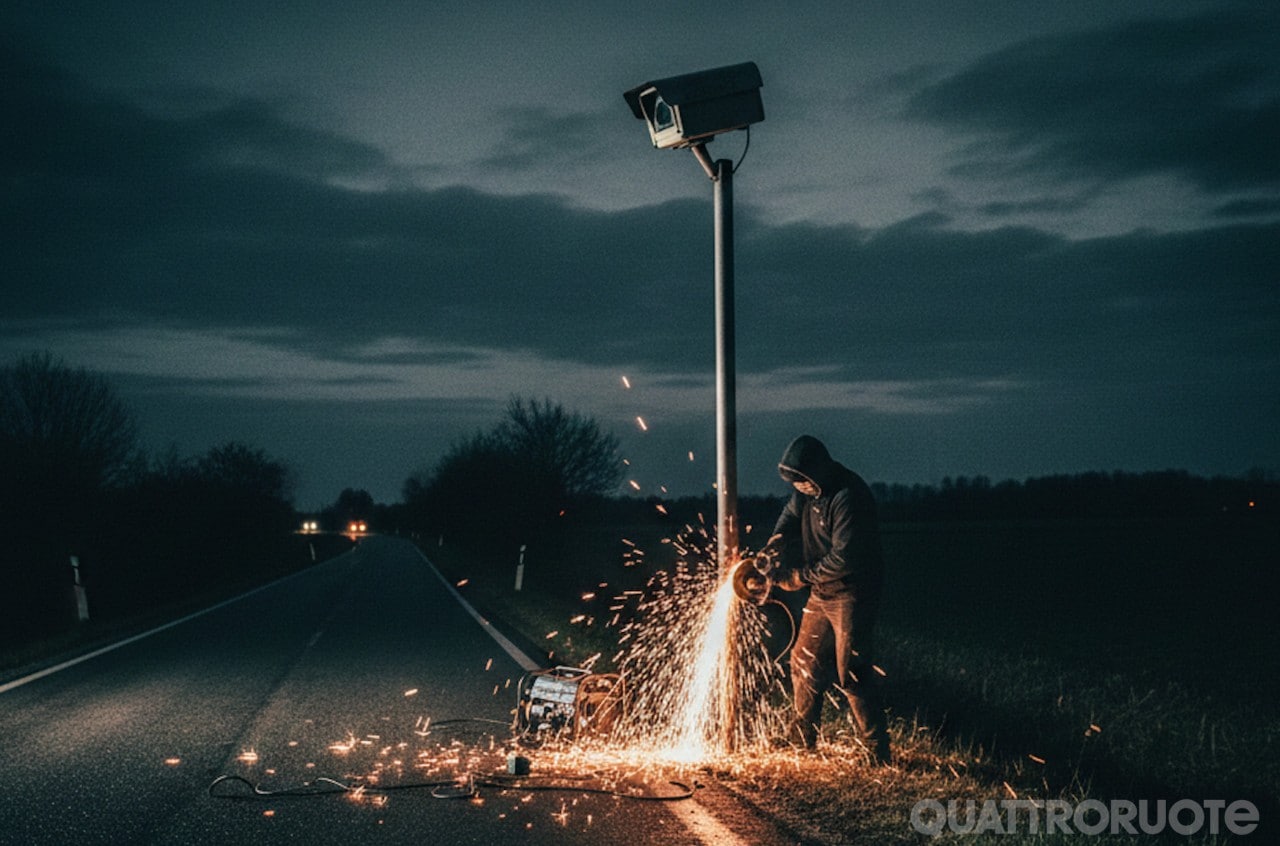 Un altro autovelox segato: è tornato Fleximan?