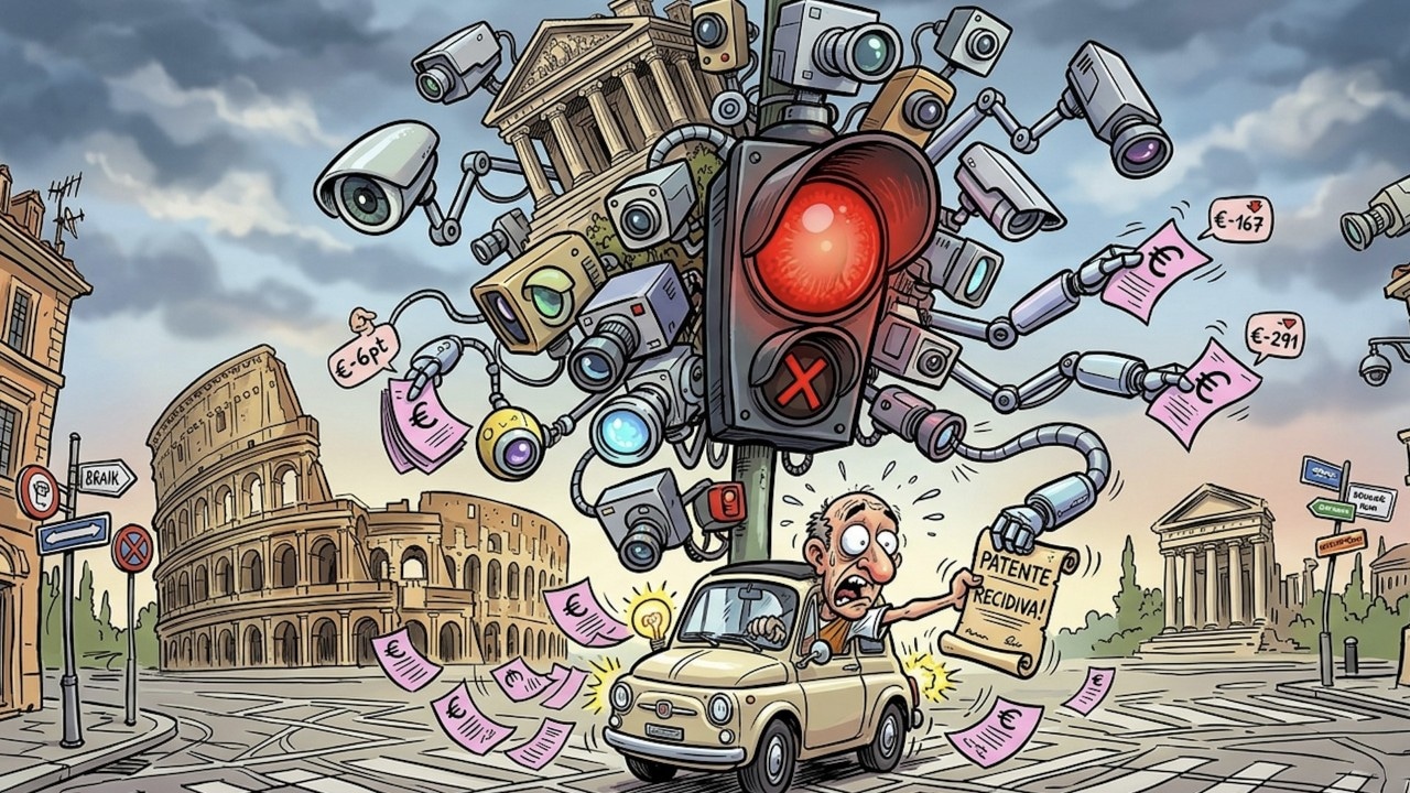 Roma, raffica di telecamere ai semafori: multe automatiche di 167 euro e... occhio alla patente